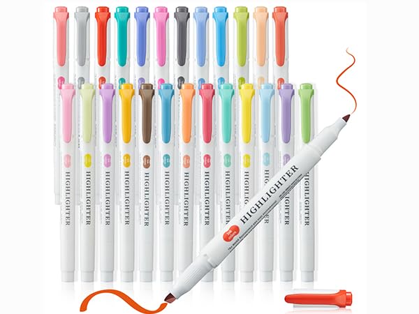 assorted color highlighters