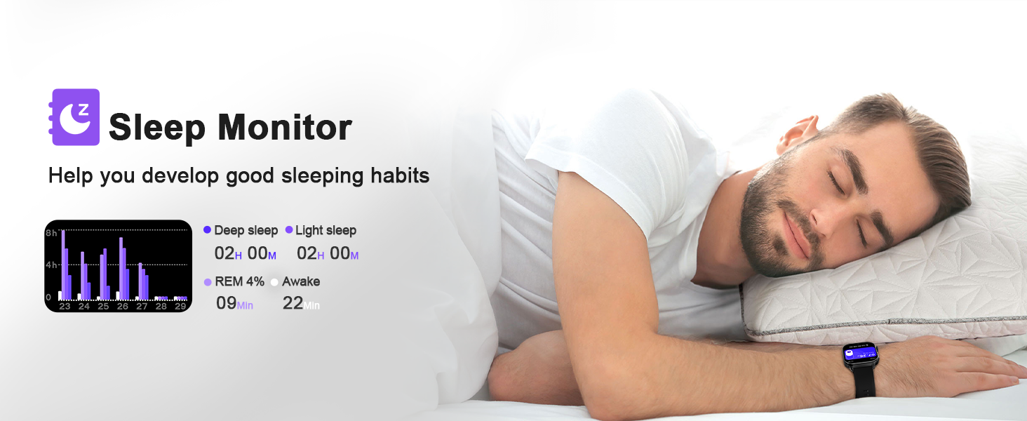 The Fitness tracker tracks your sleep quality