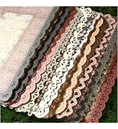 Diuhofart 30 Sheets Lace Edged Vintage Scrapbook Paper, Assorted Set - 3 Pack Background Statione...