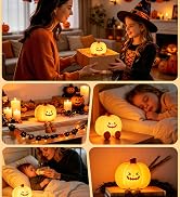 Luditek Pumpkin Night Light, Silicone 3 Level Dimmable Nightlight Gifts | Cute LED Lamp, Recharge...
