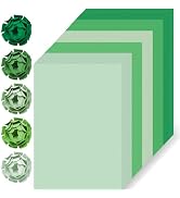 100 Sheets Green Colored Cardstock Thick Paper, 5 Colors Assorted Blue Colored Card Stock Paper 6...