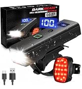 DARKBEAM Bike Lights for Night Riding, USB-C Rechargeable Bicycle Lights Set, Super Bright Bike H...