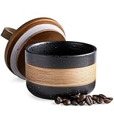 Miamolo Small Ceramic Jar with Lid, Coffee Container Kitchen Food Storage Jars for Spice Sugar Te...