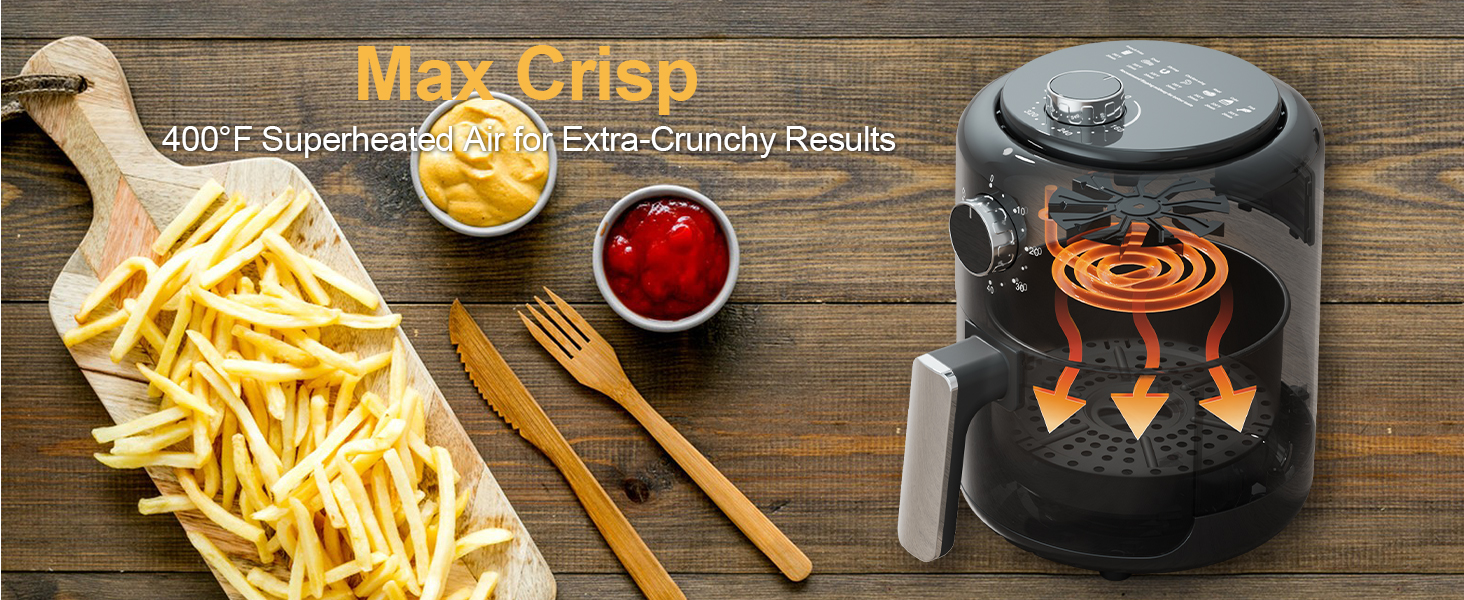 small air fryer small airfryer mini air fryer oven compact air fryer 2 people air fryer basket black