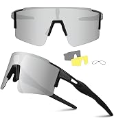 Ukoly Cycling Sunglasses for Men Women with 3 Interchangeable Lenses, Polarized Sports Sunglasses...