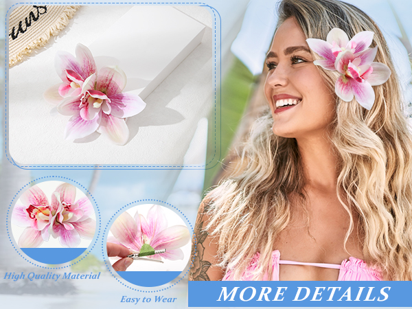 details of hawaiian hair clip