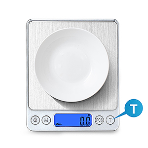 digital illustration of a scale with a plate on it