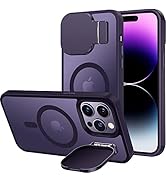 Silverback for iPhone 14 Pro Max Case with Camera Cover, MagSafe-Compatible Case with Built-in St...