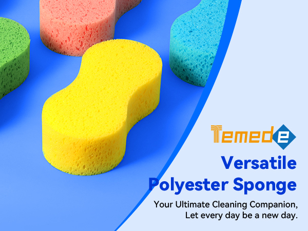 Temede Car Wash Sponge, Large All Purpose Sponges for Cleaning
