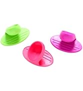 Zerodeko 3pcs Silicone Finger Mitts Heat Resistant Mini Oven Mitts, Non-Slip Finger Grips for Hot...