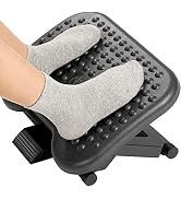 HUANUO Adjustable Under Desk Footrest, Foot Rest for Under Desk at Work with Massage, Foot Stool ...