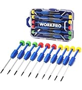 WORKPRO 10-Piece Precision Screwdriver Set with Case, Phillips, Slotted, Torx Star, Magnetic Scre...