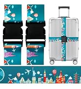Adjustable Travel Luggage Strap Suitcase Belt Travel Bag Accessories 1.96 in W x 6.23 ft L