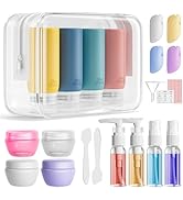 Muslish 21 Pack Travel Bottles for Toiletries, Leak-Proof TSA Compliant Silicone Travel Size Cont...