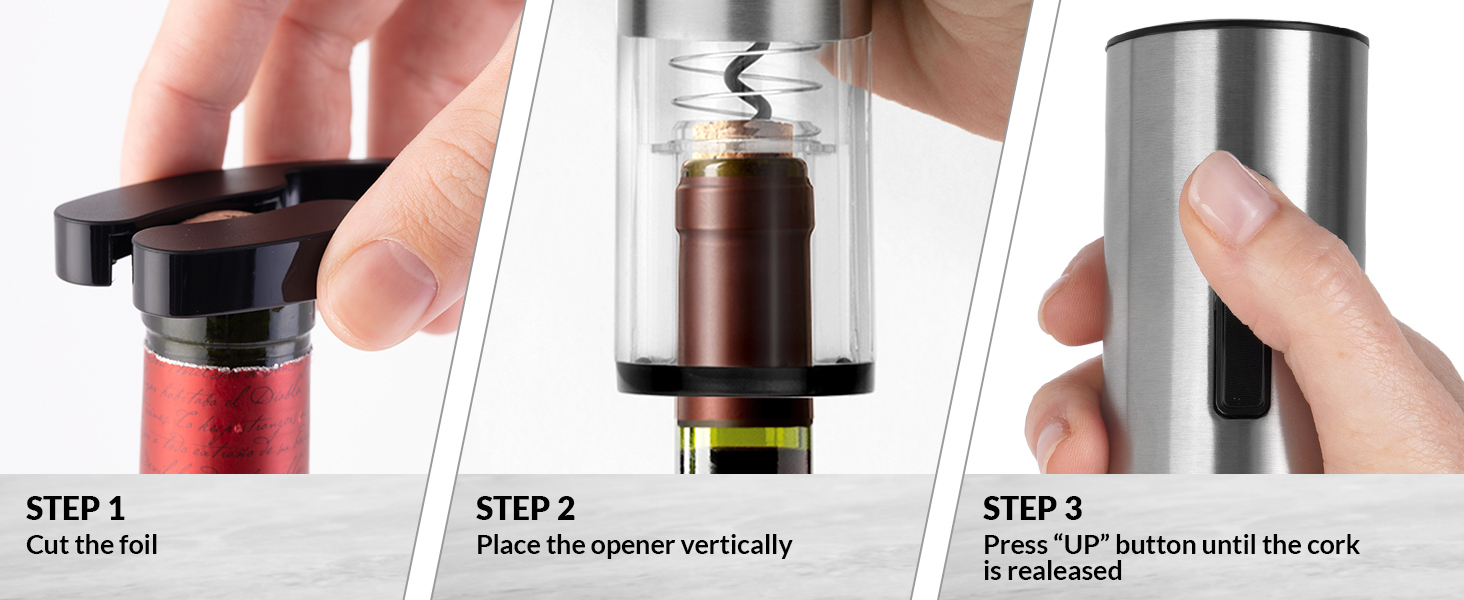 Zulay rechargeable wine opener gift set