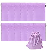 GONGKANGYUAN 12 Pcs Satin Wig Bags with Drawstring Satin Bag for Packaging Hair Extensions Wigs S...