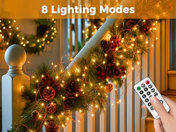 twinkle lights plug in 8 lighting modes