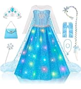 Meland Princess Dress Up for Girls – Light Up Halloween Costume for Girls Age 3-10, Princess Toys...