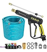 POHIR 3600PSI Pressure Washer Gun and Hose 50ft, Power Washer Hose Gun 15 in Extension Wand Acces...