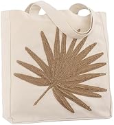 Perseverance Trade Hemp Rope Embroidery Tote Bag for Women Summer Reusable Cotton Shoulder Bag fo...