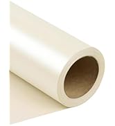 Off White Matte Wrapping Paper Roll, Reversible Pearly-Lustre Birthday Wrapping Paper Gift Wrap P...