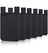 Adhesive Card Holder, 6 Pack Silicone Credit Card Holder for iPhone, Adhesive Silicone Back of Ph...