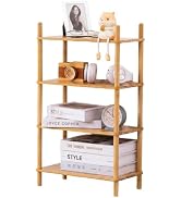 WooFawn 4-Tier Bamboo Rack | Tool-Free Expandable (2-6 Tiers) | Kitchen Spice Organizer & Office ...