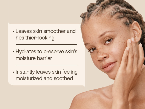Calm + Restore face cleanser for hydrated skin
