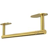 WZRUA Paper Towel Holder Under Cabinet, Self Adhesive Paper Towel Holder or Wall Mount Paper Towe...
