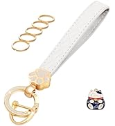 OHKYOOT Wristlet Keychain,Wrist Lanyard Cute Car Key Chain Cat Lover Gifts for Women Men