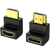 VCELINK 8K HDMI 90 Degree and 270 Degree Adapter, HDMI 2.1 Right Angle Male to Female Cable with ...