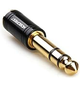 MOBOREST 1/4'' (6.35mm) Male TRS Plug to 1/8'' (3.5mm) Female Socket Stereo Audio Jack Pure Coppe...