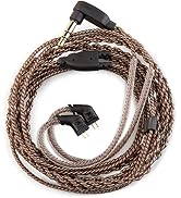KZ CCA 2PIN IEM Earphone Cable, 4 Core High-Purity Copper Twisted IEMs Replacement Cable, Earbud ...