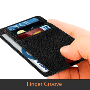 black slim wallet
