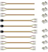 PAUTIX 12mm Connectors for RGB Smart IC COB LED Strip Light,3-Pin Solderless Terminal Connection ...