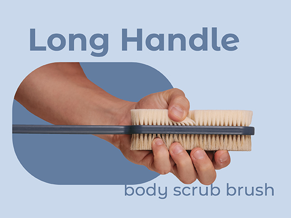 long handle body scrub brush back scrubbers for use in shower back washer for shower men