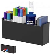 FRETONBA Large Magnetic Dry Erase Marker Holder for Whiteboard & Fridge | 4 Adjustable Compartmen...