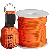 TGrasol Arborist Throw Line Kit, 15oz Throw Weight & 196ft Paracord Rope, 100% Polyester Smooth-G...