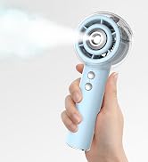 Portable Misting Fan, Handheld Turbo Fan with Mist, 6000mAh Battery Rechargeable Pers...