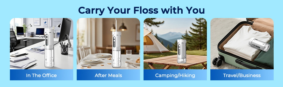 portable dental water flosser