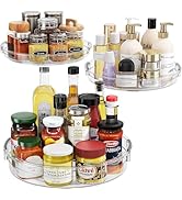 LAMU 3 Pack Lazy Susan Organizer Turntable for Cabinet, Pantry Organizers and Storage, Rotating C...