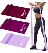 A AZURELIFE Resistance Bands,Professional Non-Latex Elastic Stretch Bands,Long Flat Exercise Band...