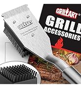 GRILLART Grill Brush and Scraper, Wire BBQ Grill Brush for Outdoor Grill, 16.5” Grill Cleaning Br...