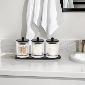 qtip holder bathroom set