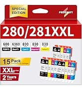 15 Pack 280 281 XXL Ink Cartridges Replacement for Canon PGI-280 281 Cartridge for Pixma TR8620a ...
