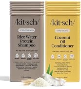 Kitsch Rice Water Protein Shampoo + Coconut Oil Conditioner Set – Strengthening & Moisturizing Ha...