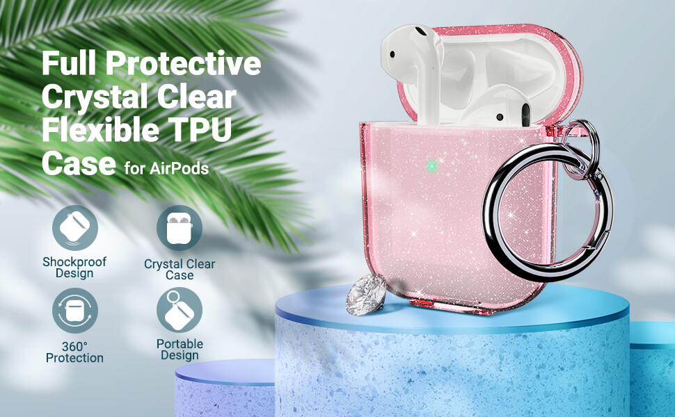 airpods case glitter pink