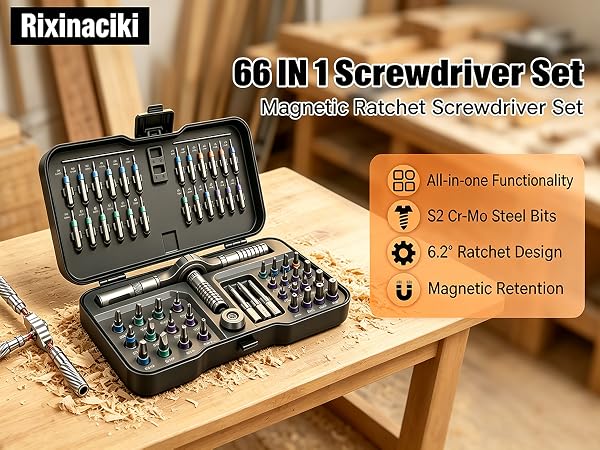 Magnetic Ratcheting Screwdriver