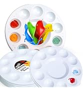 WNATN Paint Tray Palettes, Plastic White Palettes for Kids & Students,Paint Tray for Art Class,Cr...