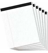 Ciphyfee 6 Pack Legal Pads 8.5" x 11", Wide Ruled Writing Notepads, 50 Sheets/Pad, Perforated Pag...